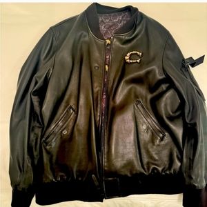 $899 COACH MICHAEL B JORDAN REVERSIBLE LEATHER BOMBER JACKET LAMBSKIN LIMITED ED
